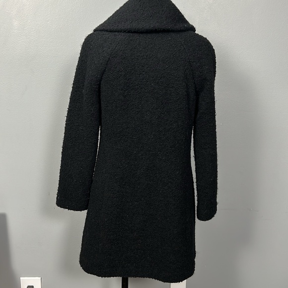Alfani Women’s Boucle Wool Black Mid length Oversized Collar Coat size 2 - Picture 10 of 14